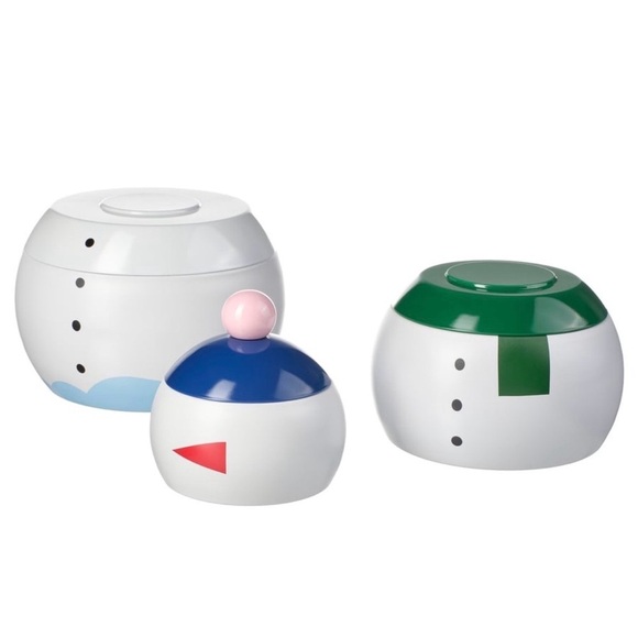 IKEA Other - Cookie tin snowman IKEA Colorful Stacking dry good storage Christmas table decor